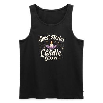Cozy, Horror, Aesthetics, Spooky, Cozy - Men's Premium Organic Tank Top - black - Front - AI Model Male 178 light (178cm)