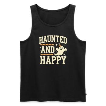 Cozy, Horror, Aesthetics, Spooky, Cozy - Men's Premium Organic Tank Top - black - Front - AI Model Male 178 light (178cm)