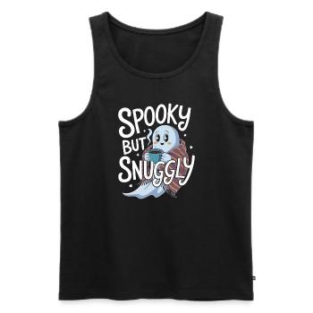 Cozy, Horror, Aesthetics, Spooky, Cozy - Men's Premium Organic Tank Top - black - Front - AI Model Male 178 light (178cm)