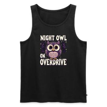 Funktioneller Sarkasmus-morgen Für Nachteulen - Männer Premium Bio Tank Top - Schwarz - Vorne - AI Model Male 178 light (178cm)