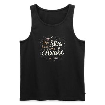 Funktioneller Sarkasmus-morgen Für Nachteulen - Männer Premium Bio Tank Top - Schwarz - Vorne - AI Model Male 178 light (178cm)