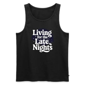 Funktioneller Sarkasmus-morgen Für Nachteulen - Männer Premium Bio Tank Top - Schwarz - Vorne - AI Model Male 178 light (178cm)