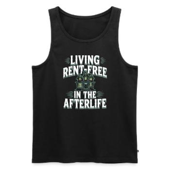 Paranormal Comedy Funny Ghost Humor Lighthearted - Men's Premium Organic Tank Top - black - Front - AI Model Male 178 light (178cm)