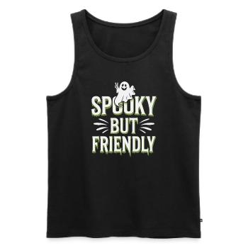 Paranormal Comedy Funny Ghost Humor Lighthearted - Men's Premium Organic Tank Top - black - Front - AI Model Male 178 light (178cm)