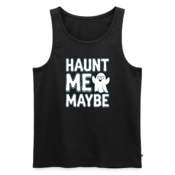Paranormal Comedy Funny Ghost Humor Lighthearted - Men's Premium Organic Tank Top - black - Front - AI Model Male 178 light (178cm)