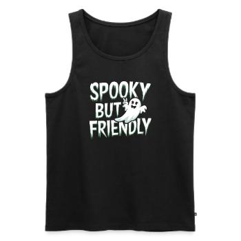 Paranormal Comedy Funny Ghost Humor Lighthearted - Men's Premium Organic Tank Top - black - Front - AI Model Male 178 light (178cm)
