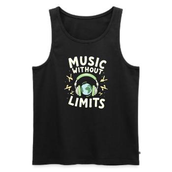 High-quality premium sound for audiophile culture - Men's Premium Organic Tank Top - black - Front - Michal (187cm)
