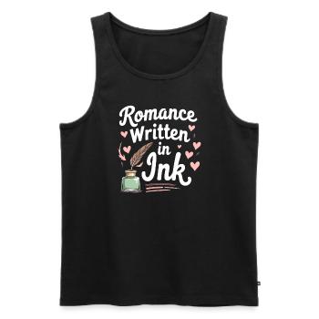 Romantische Nostalgie Vintage Romance Classic Love - Männer Premium Bio Tank Top - Schwarz - Vorne - Michal (187cm)