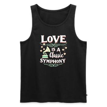 Romantische Nostalgie Vintage Romance Classic Love - Männer Premium Bio Tank Top - Schwarz - Vorne - Michal (187cm)