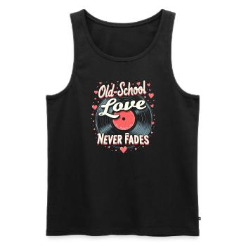 Romantische Nostalgie Vintage Romance Classic Love - Männer Premium Bio Tank Top - Schwarz - Vorne - Michal (187cm)