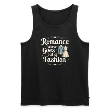 Romantische Nostalgie Vintage Romance Classic Love - Männer Premium Bio Tank Top - Schwarz - Vorne - Michal (187cm)