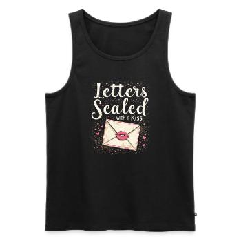 Romantische Nostalgie Vintage Romance Classic Love - Männer Premium Bio Tank Top - Schwarz - Vorne - Michal (187cm)