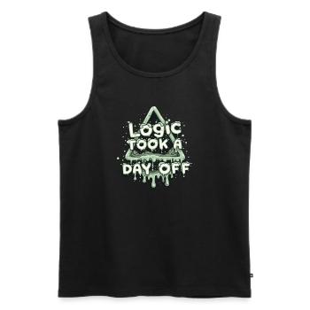 Surreal Art Humor Dreamlike Images Floating - Men's Premium Organic Tank Top - black - Front - AI Model Male 178 light (178cm)
