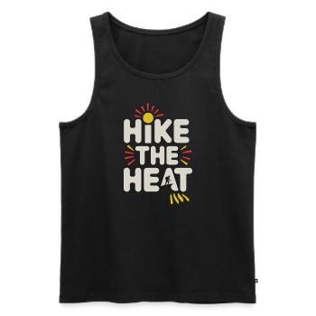 Desert wanderers, rugged trails and dry - Men's Premium Organic Tank Top - black - Front - Michal (187cm)