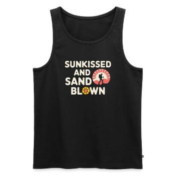 Desert wanderers, rugged trails and dry - Men's Premium Organic Tank Top - black - Front - Michal (187cm)