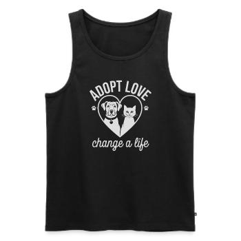 Freiwillige Tierrettung Animal Shelter Heroes - Männer Premium Bio Tank Top - Schwarz - Vorne - Michal (187cm)
