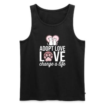 Freiwillige Tierrettung Animal Shelter Heroes - Männer Premium Bio Tank Top - Schwarz - Vorne - Michal (187cm)