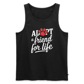 Freiwillige Tierrettung Animal Shelter Heroes - Männer Premium Bio Tank Top - Schwarz - Vorne - Michal (187cm)