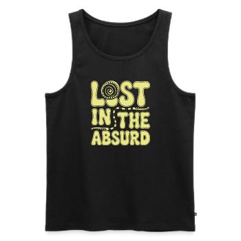 Surreal Art Humor Dreamlike Images Floating - Men's Premium Organic Tank Top - black - Front - AI Model Male 178 light (178cm)