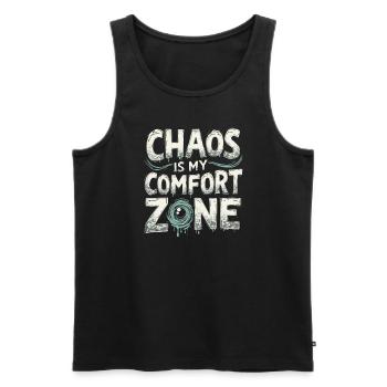 Surreal Art Humor Dreamlike Images Floating - Men's Premium Organic Tank Top - black - Front - AI Model Male 178 light (178cm)