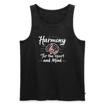 Music Therapy Emotional Healing Relaxation - Men's Premium Organic Tank Top - black - Front - Michal (187cm)