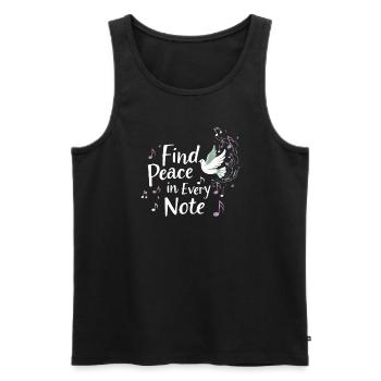Music Therapy Emotional Healing Relaxation - Men's Premium Organic Tank Top - black - Front - Michal (187cm)