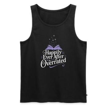 Book-like humour, Witty reading quotes, Literary - Men's Premium Organic Tank Top - black - Front - Michal (187cm)