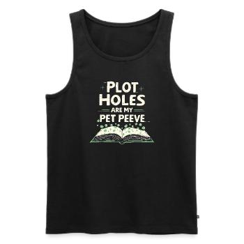 Book-like humour, Witty reading quotes, Literary - Men's Premium Organic Tank Top - black - Front - Michal (187cm)