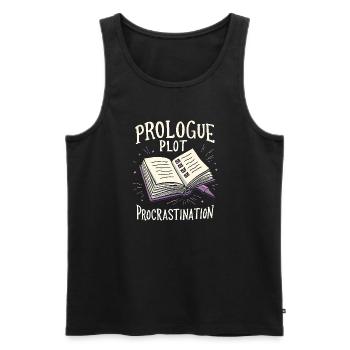 Book-like humour, Witty reading quotes, Literary - Men's Premium Organic Tank Top - black - Front - Michal (187cm)