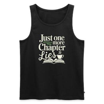 Book-like humour, Witty reading quotes, Literary - Men's Premium Organic Tank Top - black - Front - Michal (187cm)