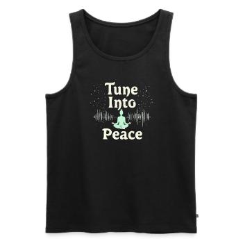 Music Therapy Emotional Healing Relaxation - Men's Premium Organic Tank Top - black - Front - Michal (187cm)