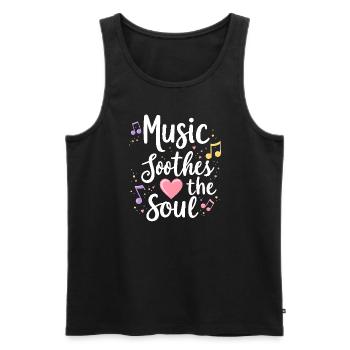 Music Therapy Emotional Healing Relaxation - Men's Premium Organic Tank Top - black - Front - Michal (187cm)