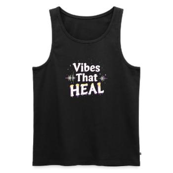 Music Therapy Emotional Healing Relaxation - Men's Premium Organic Tank Top - black - Front - Michal (187cm)