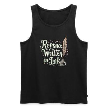 Romantische Nostalgie Vintage Romance Classic Love - Männer Premium Bio Tank Top - Schwarz - Vorne - Michal (187cm)