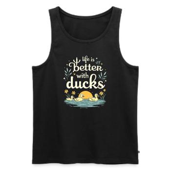 Nutztier-enten-enthusiasten Hinterhof-enten - Männer Premium Bio Tank Top - Schwarz - Vorne - AI Model Male 178 light (178cm)