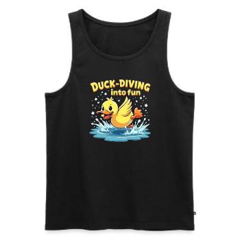 Nutztier-enten-enthusiasten Hinterhof-enten - Männer Premium Bio Tank Top - Schwarz - Vorne - AI Model Male 178 light (178cm)