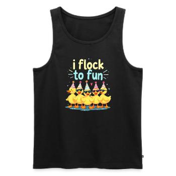 Nutztier-enten-enthusiasten Hinterhof-enten - Männer Premium Bio Tank Top - Schwarz - Vorne - AI Model Male 178 light (178cm)
