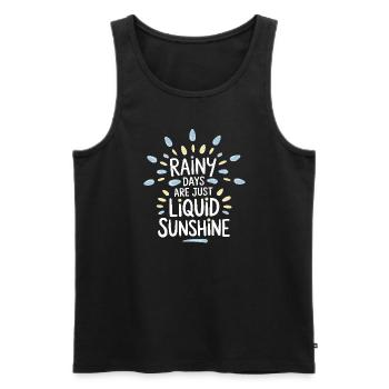 Skurrile Wettermuster, Skurrile Wolken, Lustig - Männer Premium Bio Tank Top - Schwarz - Vorne - AI Model Male 178 light (178cm)