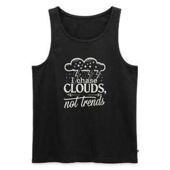 Skurrile Wettermuster, Skurrile Wolken, Lustig - Männer Premium Bio Tank Top - Schwarz - Vorne - AI Model Male 178 light (178cm)