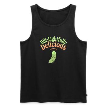 Amateurs de cornichons Humour Blagues dill-ightful Nourriture drôle - Débardeur bio Premium Homme - noir - Devant - Michal (187cm)