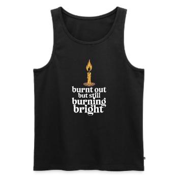 Emotional Burnout Humor Funny Stress Quotes - Men's Premium Organic Tank Top - black - Front - AI Model Male 178 light (178cm)