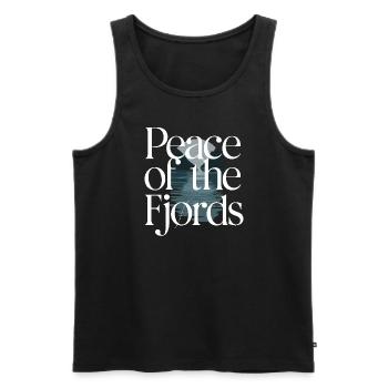 Scandinavian Aesthetics, Nordic - Men's Premium Organic Tank Top - black - Front - Michal (187cm)