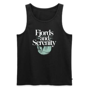Scandinavian Aesthetics, Nordic - Men's Premium Organic Tank Top - black - Front - Michal (187cm)