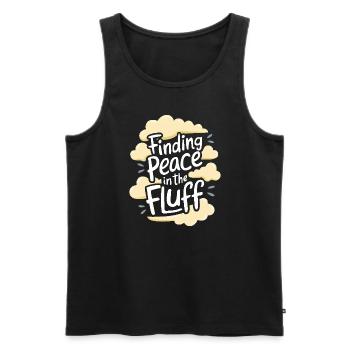 Wolkenblick, Entspannender Himmel, Verträumte - Männer Premium Bio Tank Top - Schwarz - Vorne - AI Model Male 178 light (178cm)