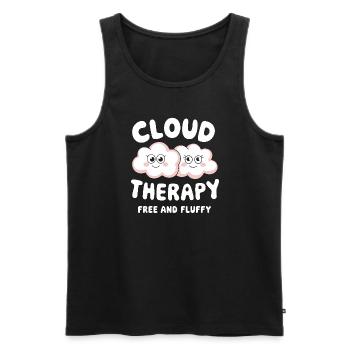 Wolkenblick, Entspannender Himmel, Verträumte - Männer Premium Bio Tank Top - Schwarz - Vorne - AI Model Male 178 light (178cm)