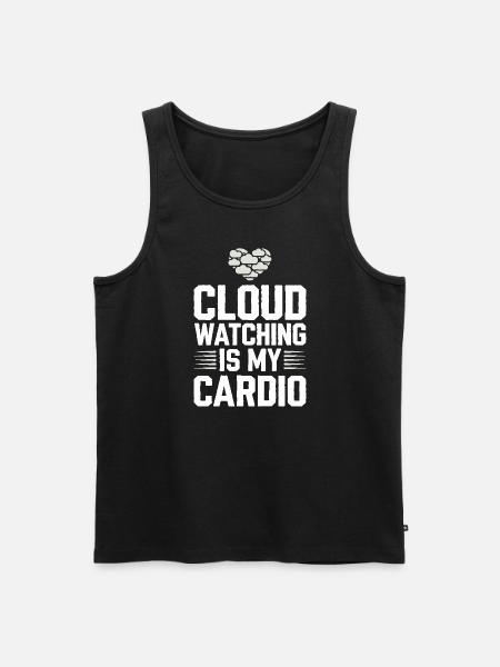 Cloudy view, Relaxing sky, Dreamy - Men's Premium Organic Tank Top - black