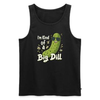 Amateurs de cornichons Humour Blagues dill-ightful Nourriture drôle - Débardeur bio Premium Homme - noir - Devant - Michal (187cm)