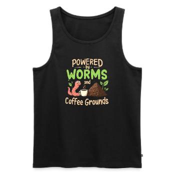 Composting enthusiasts Sustainable gardening - Men's Premium Organic Tank Top - black - Front - AI Model Male 178 light (178cm)