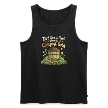 Composting enthusiasts Sustainable gardening - Men's Premium Organic Tank Top - black - Front - AI Model Male 178 light (178cm)