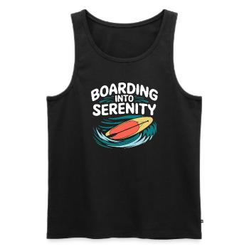 Paddleboard, SUP, aventures, sports nautiques dans le - Débardeur bio Premium Homme - noir - Devant - AI Model Male 178 light (178cm)